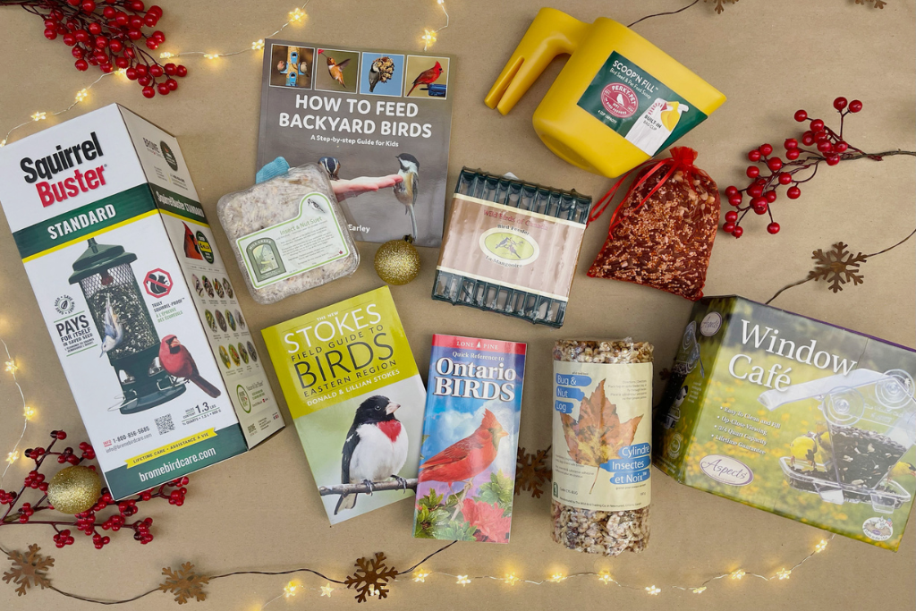 An assortment of gifts for bird lovers