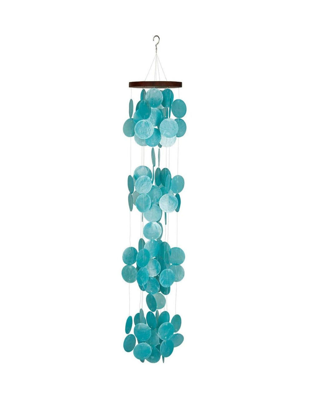 Capiz Waterfall Wind Chime - Azure