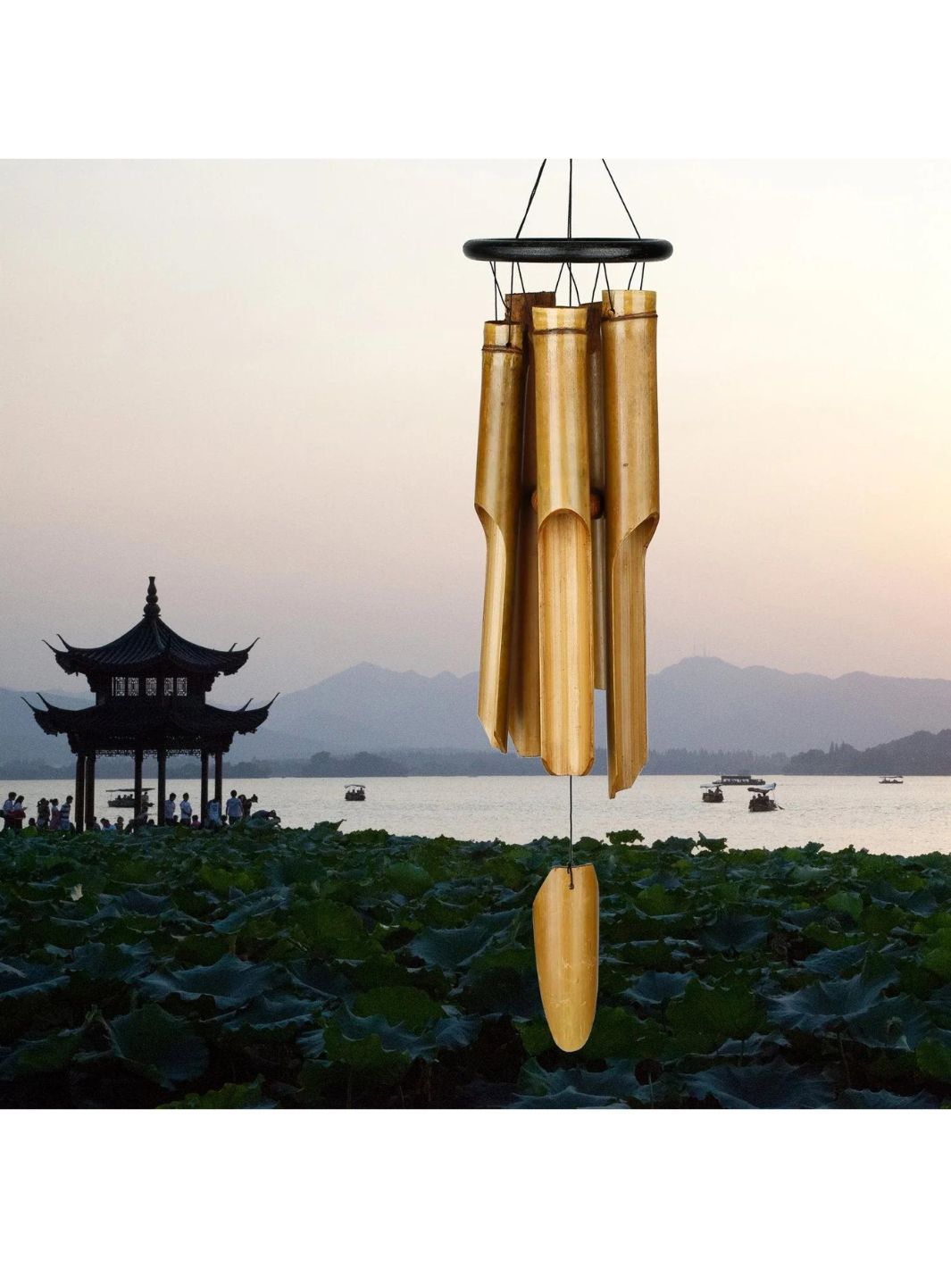 Black Ring Bamboo Chimes